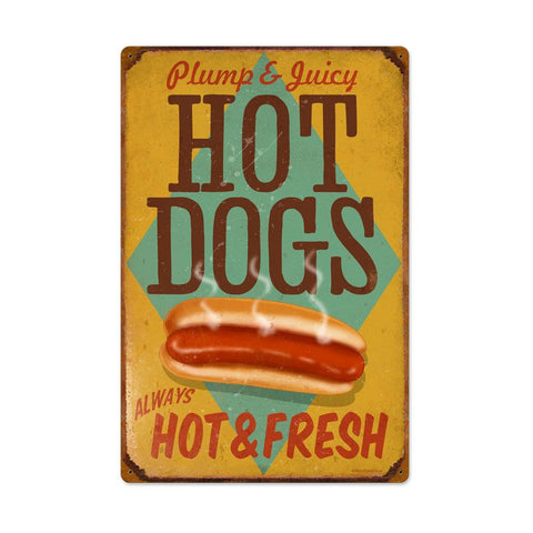 Hot Dogs Vintage Sign Metal Sign