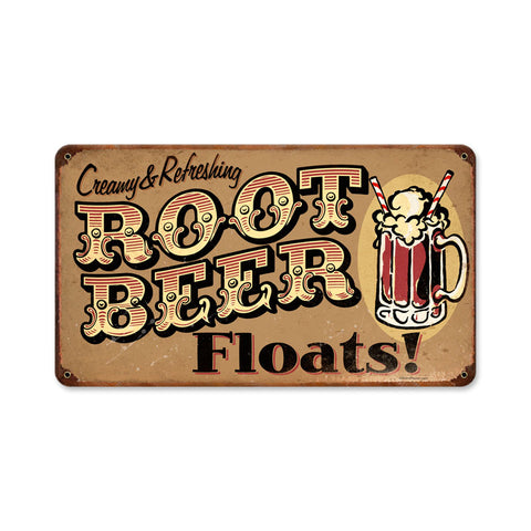 Root Beer Floats Vintage Sign Metal Sign