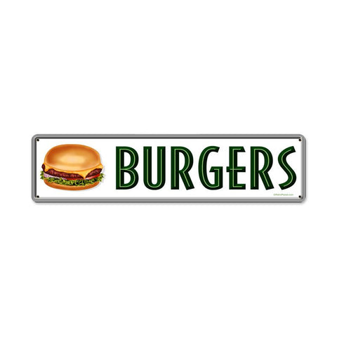 Burgers Vintage Sign Metal Sign