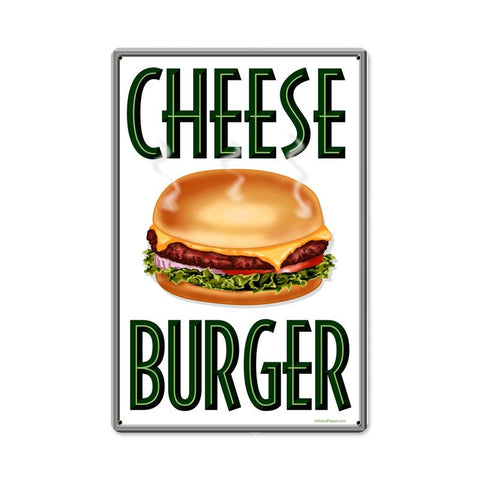 Cheese Burger Vintage Sign Metal Sign