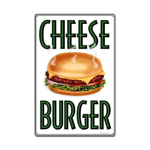 Cheese Burger Vintage Sign Metal Sign