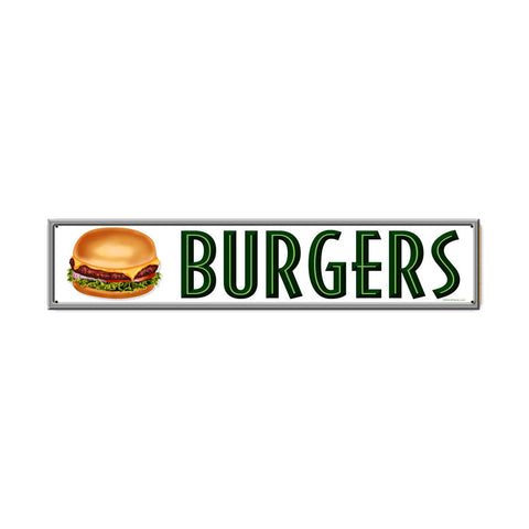 Burgers Vintage Sign Metal Sign