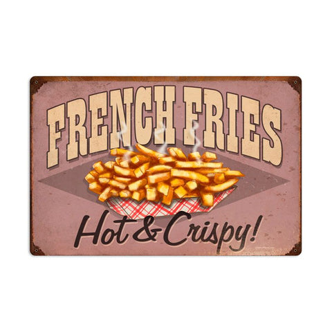 French Fries Vintage Sign Metal Sign