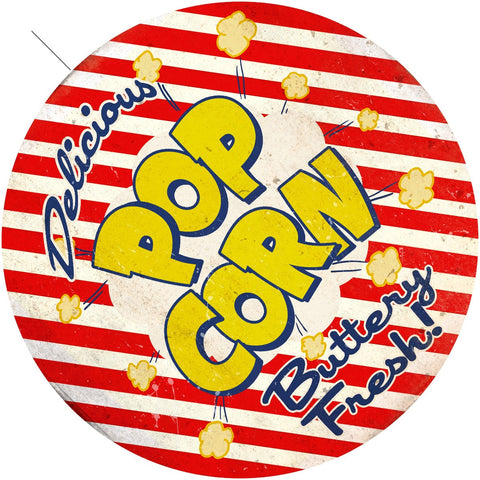 Popcorn Vintage Sign Metal Sign