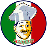 Mangia Vintage Sign Metal Sign