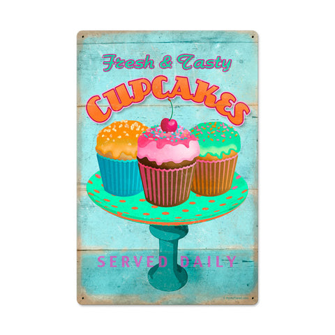 Cupcake Fresh Vintage Sign Metal Sign