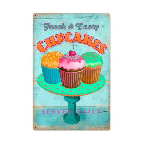 Cupcake Fresh Vintage Sign Metal Sign