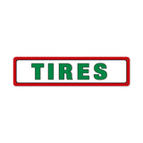 Gas Station Tires 20 x 5 Satin Metal Sign