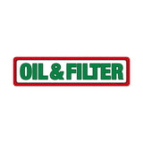 Gas Station Oil & Filter 20 x 5 Satin Metal Sign
