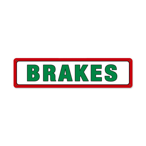 Gas-Station-Brakes-20-x-5-Satin-Metal-Sign