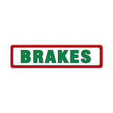 Gas Station Brakes 20 x 5 Satin Metal Sign