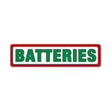 Gas-Station-Batteries-20-x-5-Satin-Metal-Sign
