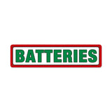 Gas Station Batteries 20 x 5 Satin Metal Sign