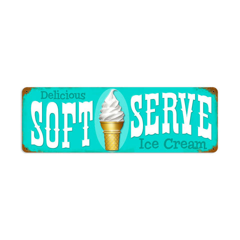 Soft Serve Vintage Sign Metal Sign