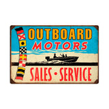 Outboard Motors Vintage Sign Metal Sign