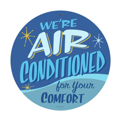 Air Conditioned Vintage Sign Metal Sign