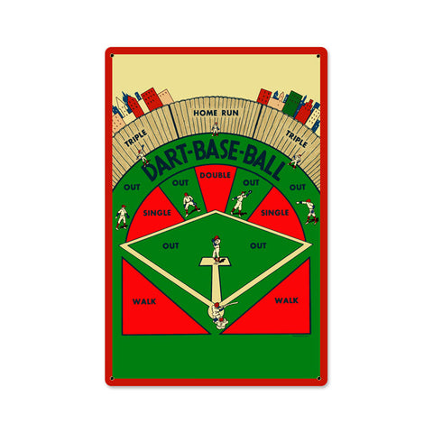 Dart Baseball Vintage Sign Metal Sign