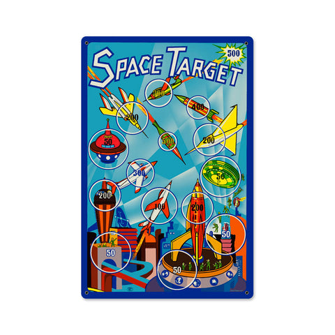 Space Target Vintage Sign Metal Sign