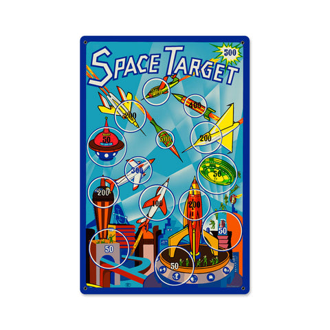 Space Target Vintage Sign Metal Sign