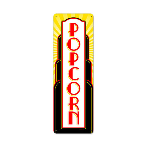 Popcorn Deco Vintage Sign Metal Sign