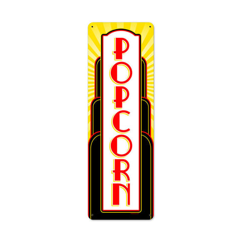 Popcorn Deco Vintage Sign Metal Sign