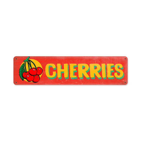 Cherries Vintage Sign Metal Sign
