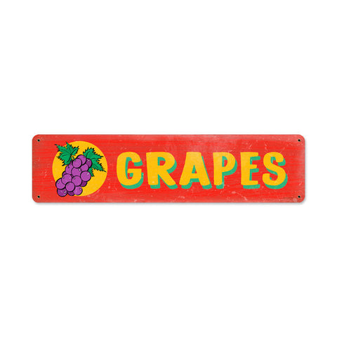 Grapes Vintage Sign Metal Sign