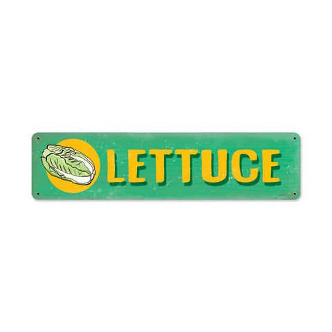 Lettuce Vintage Sign Metal Sign