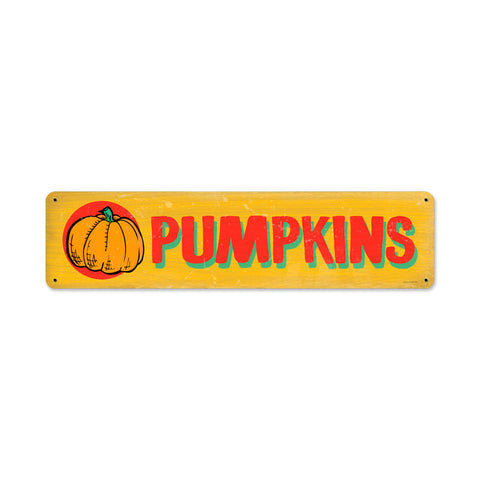 Pumpkins Vintage Sign Metal Sign