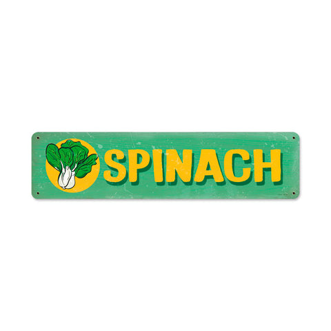 Spinach Vintage Sign Metal Sign