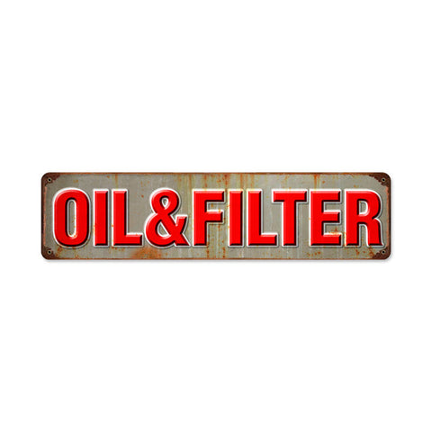 Oil And Filter Vintage Sign Metal Sign
