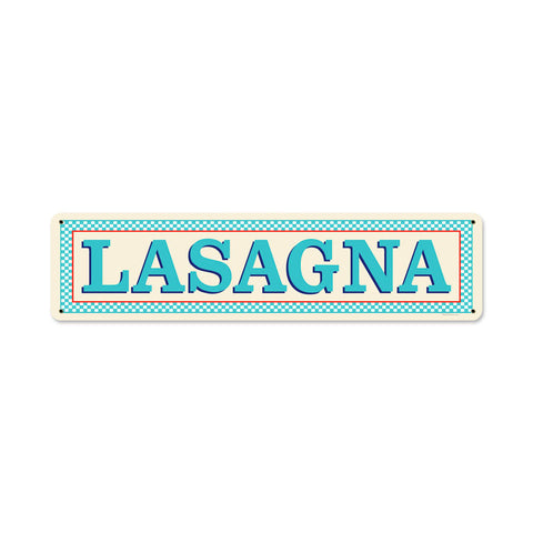 Blue Lasagna Vintage Sign Metal Sign