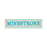 Blue Minestrone Vintage Sign Metal Sign