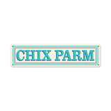 Blue Chix Parm Vintage Sign Metal Sign