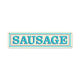 Blue Sausage Vintage Sign Metal Sign