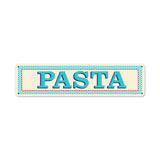 Blue Pasta Vintage Sign Metal Sign