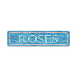 Blue Roses Vintage Sign Metal Sign