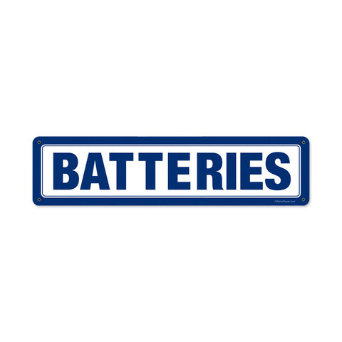 Batteries Vintage Sign Metal Sign