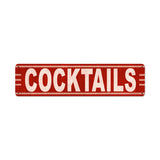Cocktails Vintage Sign Metal Sign