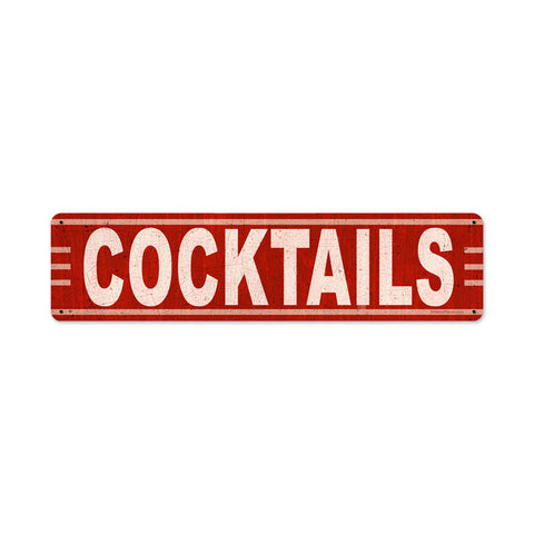 Cocktails Vintage Sign Metal Sign