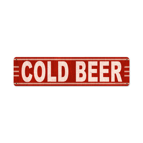 Cold Beer Vintage Sign Metal Sign