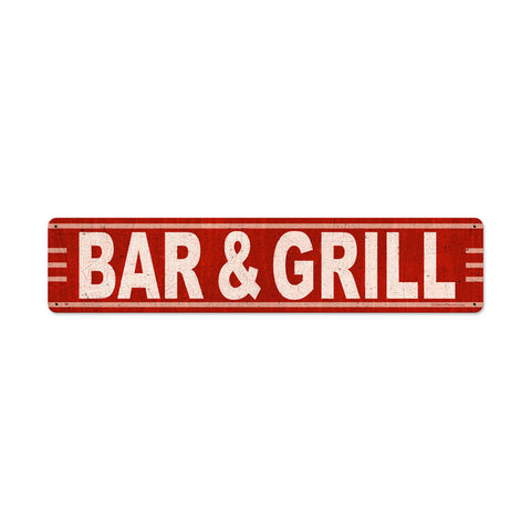 Bar Grill Vintage Sign Metal Sign