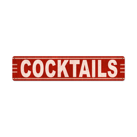 Cocktails Vintage Sign Metal Sign