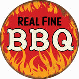 RPC474 - 43834 REAL FINE BBQ FLAMES Metal Sign
