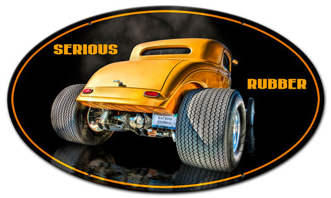 SERIOUS RUBBER Vintage Sign Metal Sign