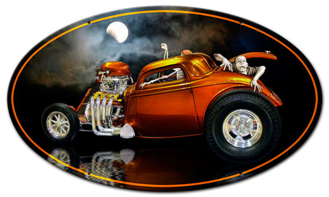 SKULL RAT ROD Vintage Sign Metal Sign