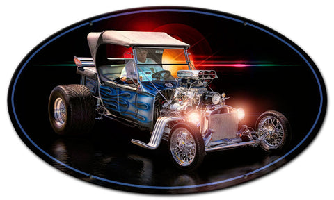 SUITS-ME-TO-A-T-OVAL-Vintage-Sign-Metal-Sign