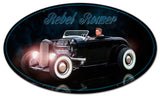 REBEL ROUSER OVAL SHAPE Vintage Sign Metal Sign