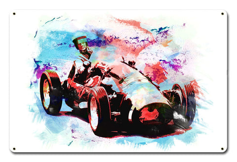 WATER-COLORS-RACER-Vintage-Sign-Metal-Sign