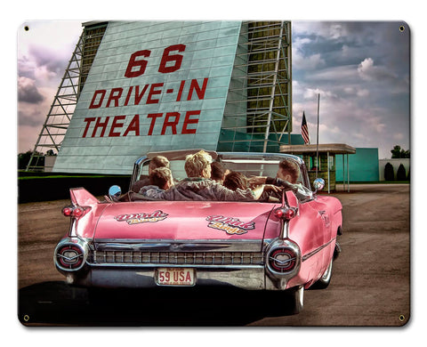 66 DRIVE IN THEATRE Vintage Sign Metal Sign
